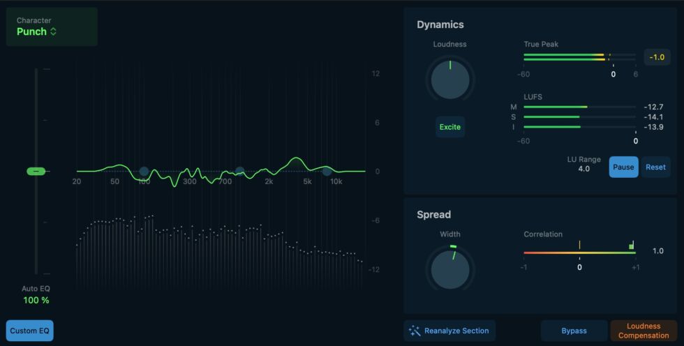 The main—and only—screen for Apple's Mastering Assistant.