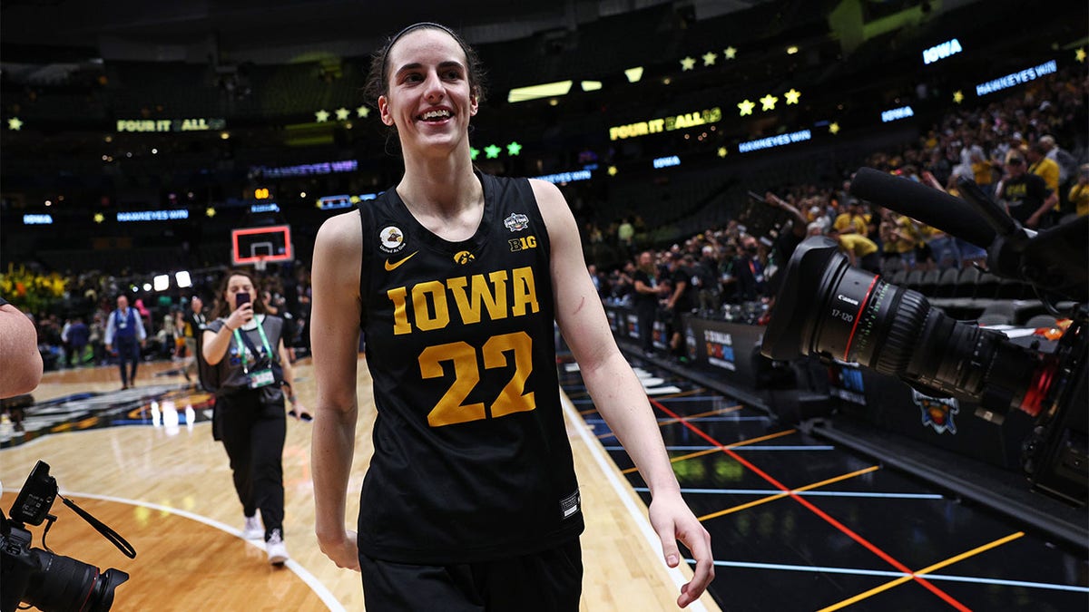 Caitlin Clark after defeating South Carolina