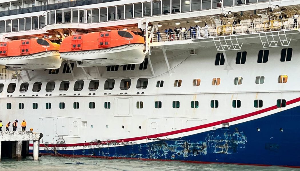 Carnival cruise ship hosting music festival at sea hits Jamaica pier, leaving passengers stuck on land