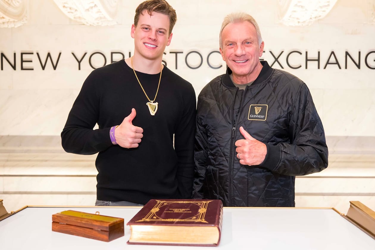 Guinness Joe Montana Burrow Super Bowl LVIII Initiative