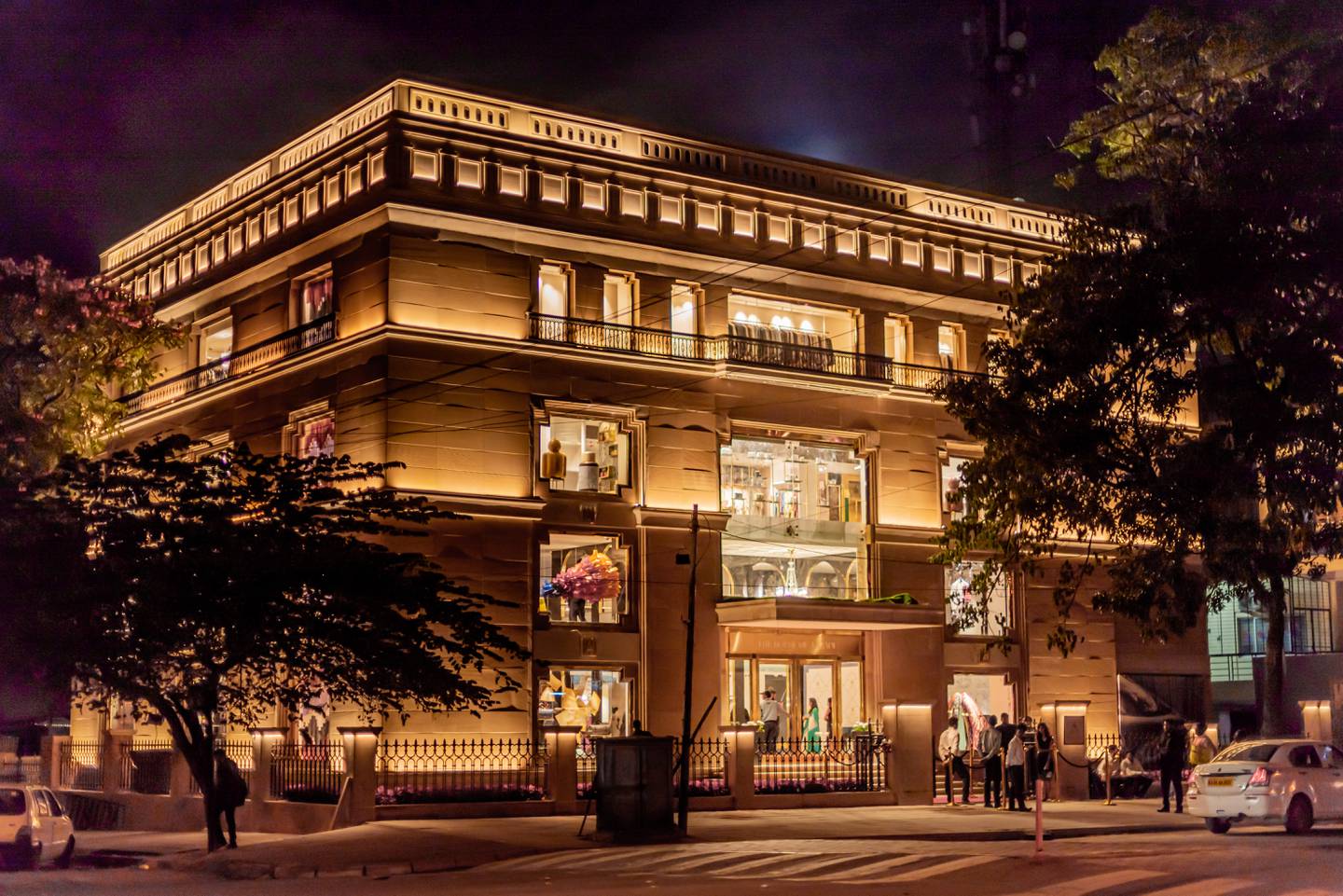 The Angadi Heritage store selling local luxury goods in an opulent marble and antique-filled setting in the Jayanagar neighbourhood of Bengaluru, India.