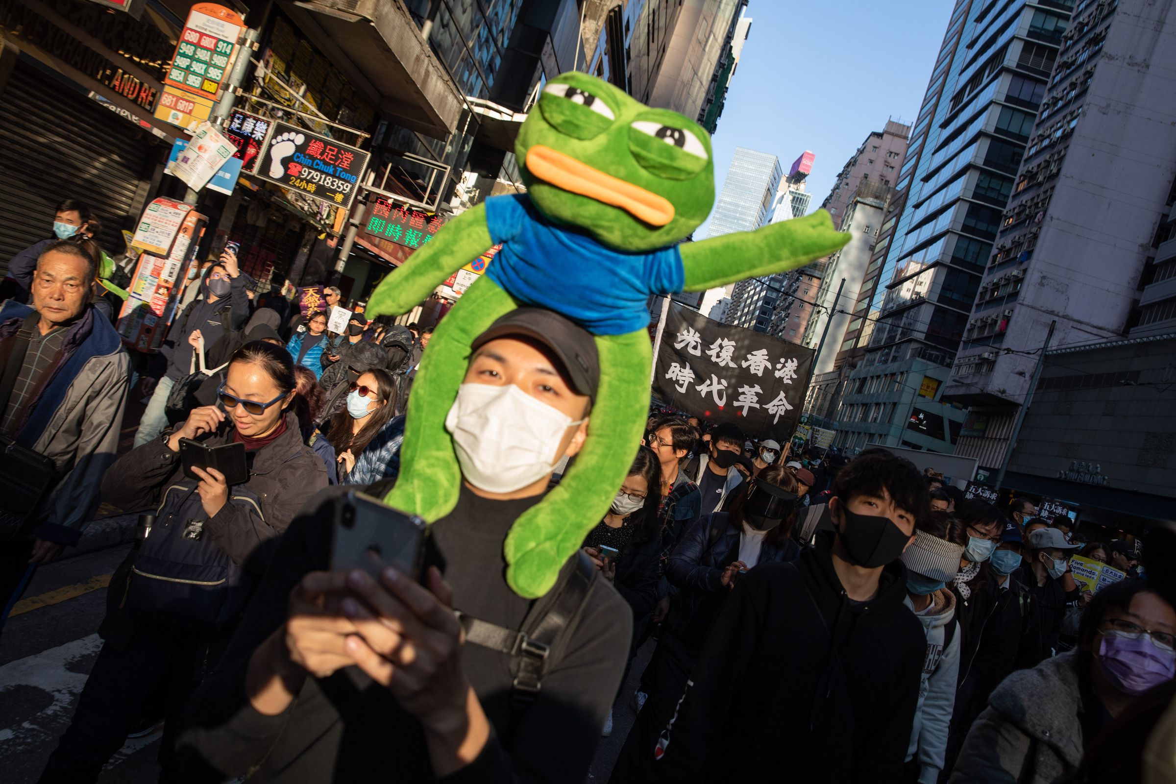 Hong Kong Demonstrators Gather for Mass March As Protest Momentum Faces Test