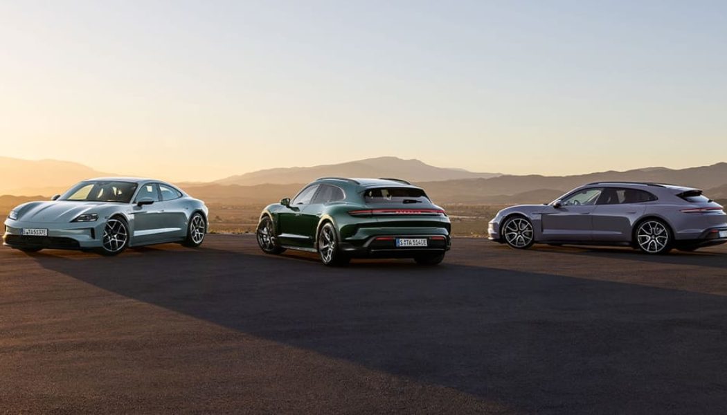 Porsche Unveils Three Revamped Variants of the Taycan