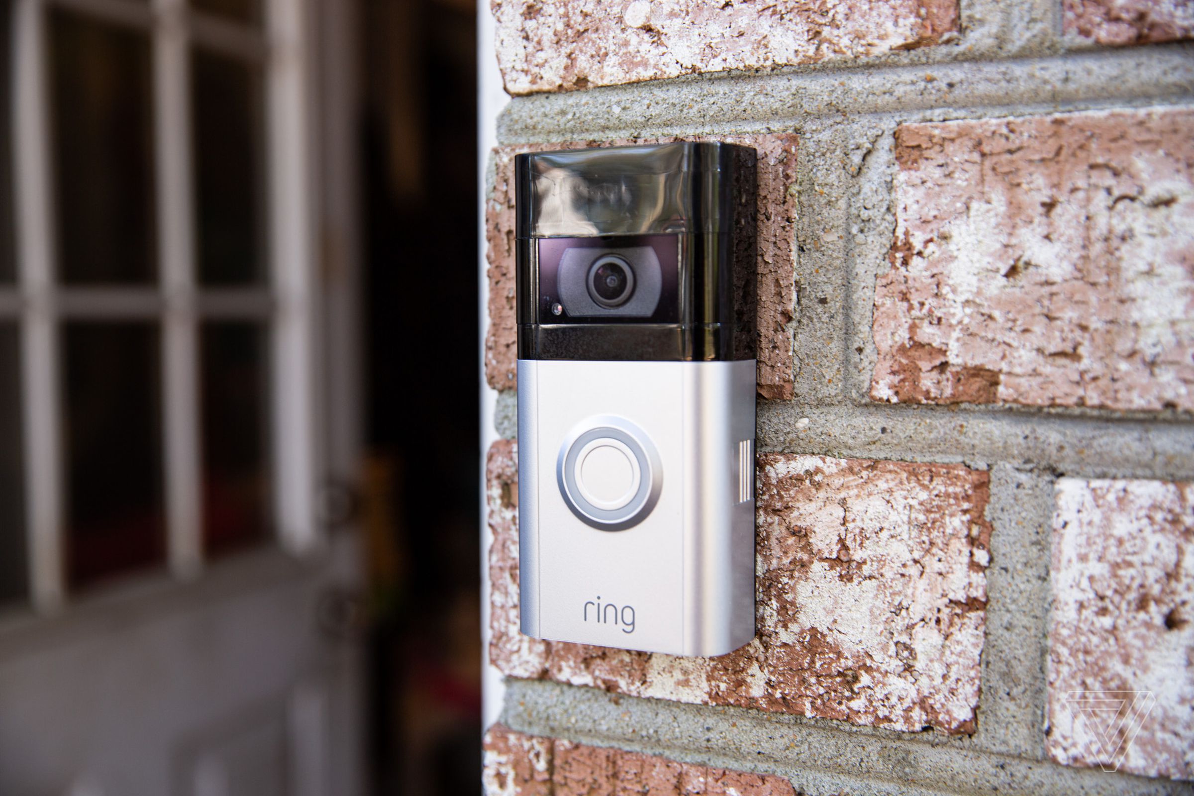 Ring Video Doorbell 4 on a brick wall