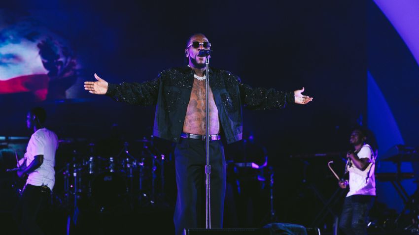 Burna Boy performing at the Hollywood Bowl