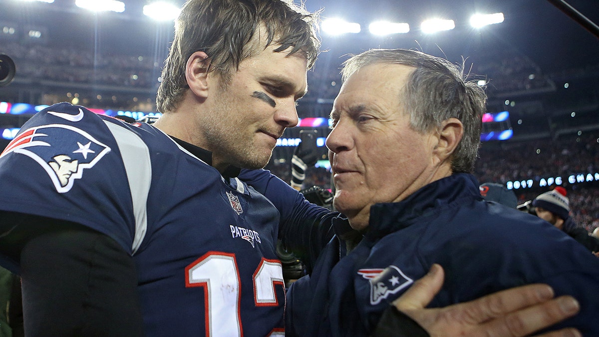 Brady and Belichick embrace