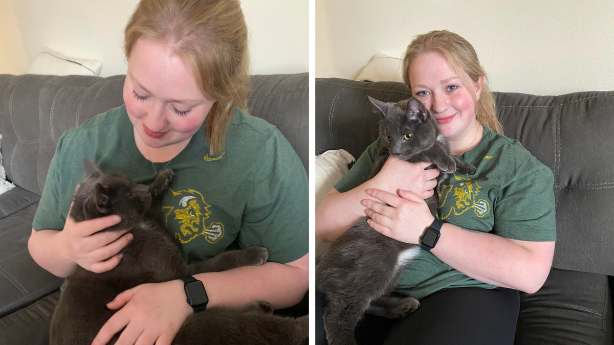 Becca holding Roo