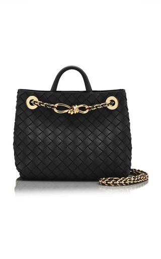 Small Andiamo Intrecciato Leather Chain Bag