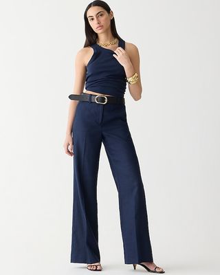 Carolina Flare Pant in Stretch Linen Blend