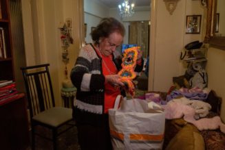 A 93-year-old Greek grandmother's scarves travel to children in need