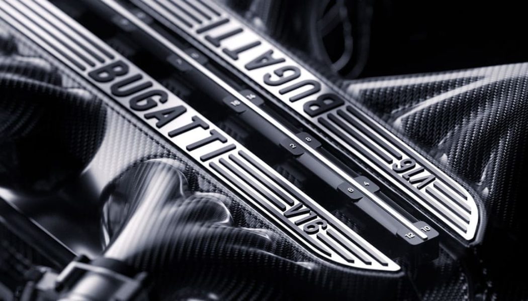 Bugatti Teases New Hypercar with a V16 Hybrid Powertrain