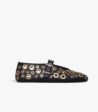 Ballet Flats Eyelet in Lambskin