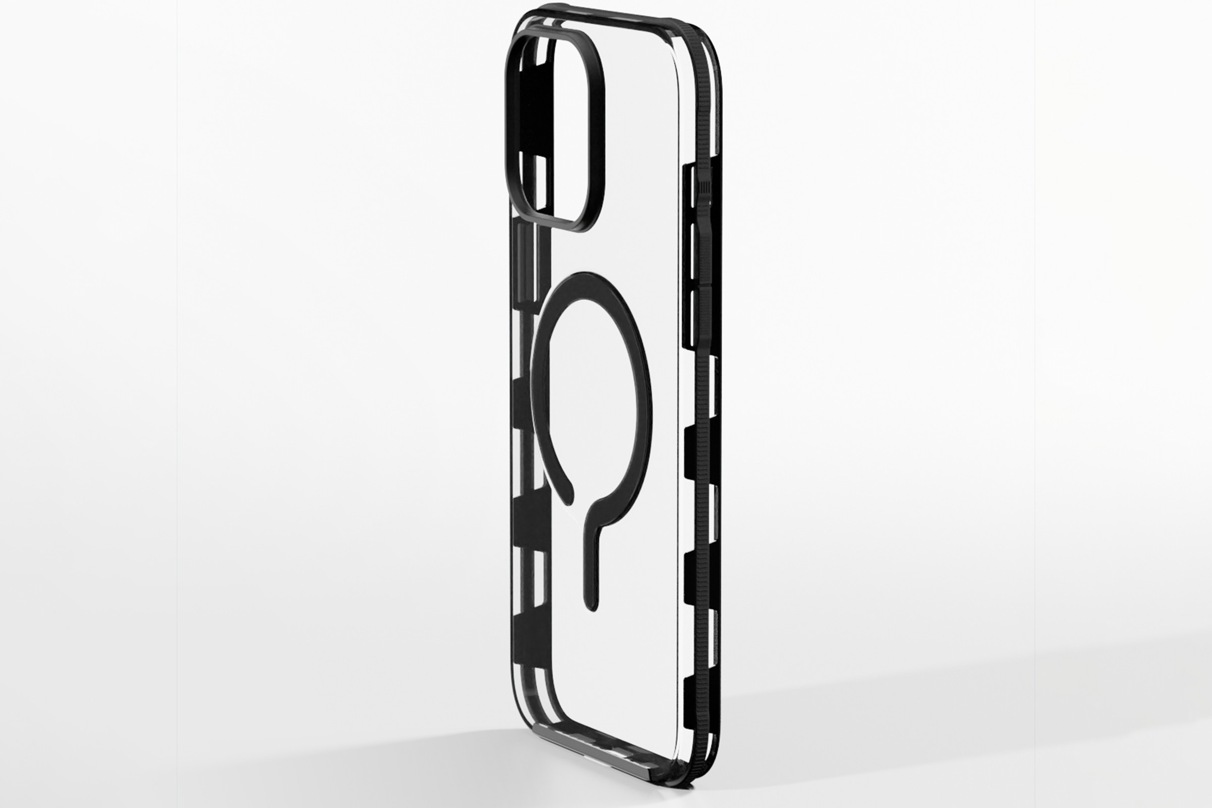 A picture of the Dbrand Ghost Case for the iPhone 15 Pro.