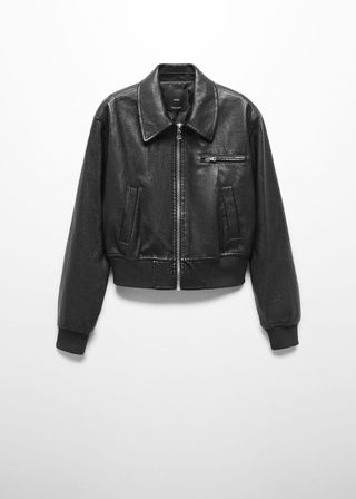 Vintage Leather-Effect Jacket - Women