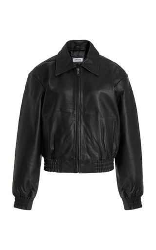 Leather Bomber Jacket