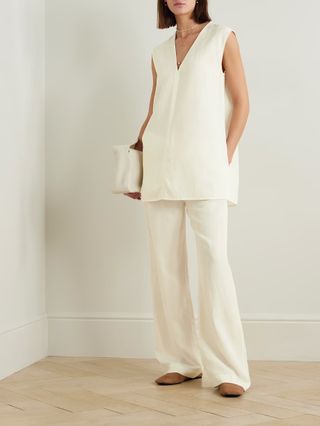 TOTEME, Tencel ™ Lyocell and Linen-Blend Wide-Leg Pants