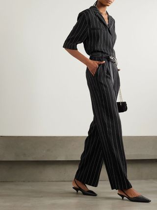 LOULOU STUDIO, Pinstriped Woven Wide-Leg Pants