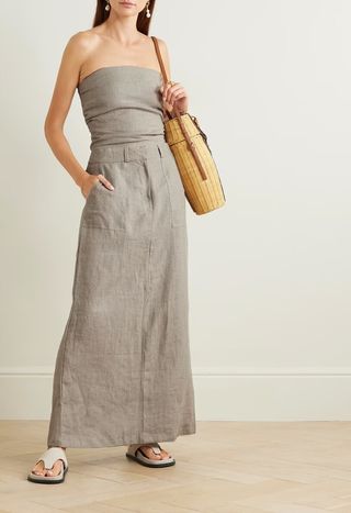 FAITHFULL THE BRAND, + Net Sustain Amreli Linen Maxi Skirt