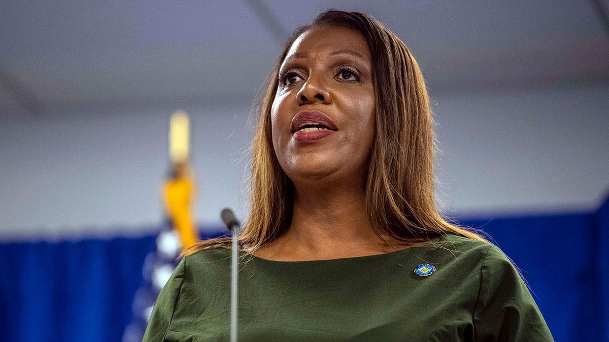 Letitia James speaking