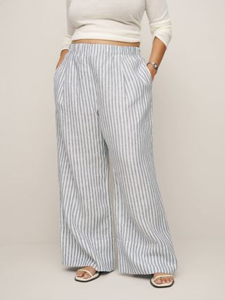 Reformation striped linen pants