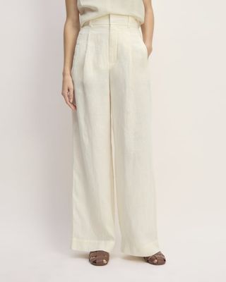 Everlane high-waisted linen pants.