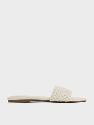 Woven Open-Toe Slides