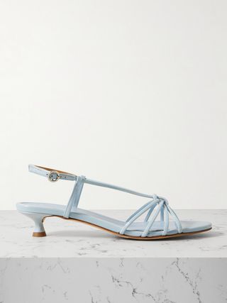 Rhonda Glossed-Leather Sandals