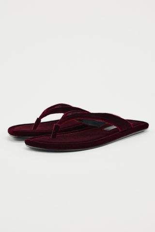 Flat Velvet Sandals