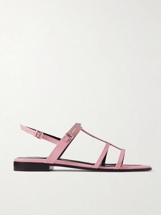 Divine Horsebit-Detailed Leather Slingback Sandals