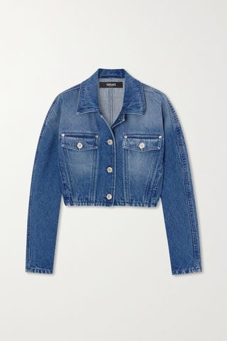 Cropped Denim Jacket by Versace