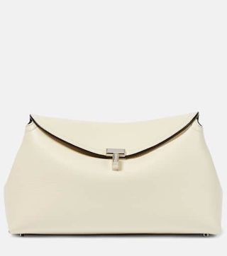 T-Lock Leather Clutch