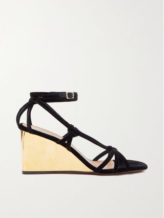 Rebecca Velvet Wedge Sandals