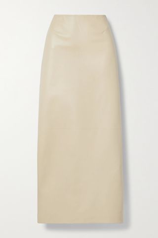 Berth Leather Maxi Skirt