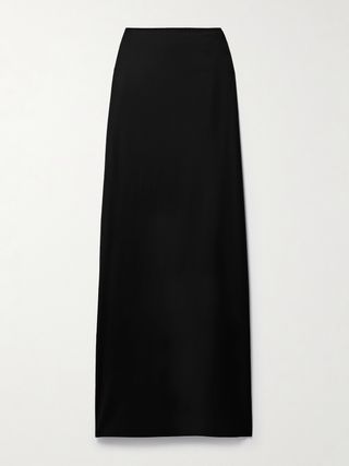 Wool-Twill Maxi Skirt