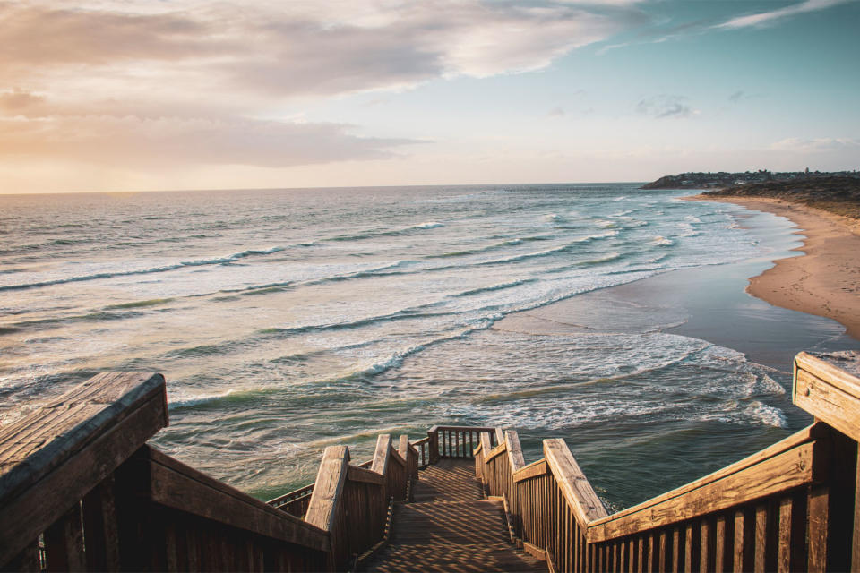 Steps leading to a beach