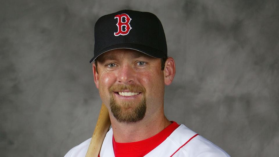 FT. MYERS, FL- FEBRUARY 28:  First baseman Dave McCarty #10 of the Boston Red Sox poses for a portrait during Photo Day at their spring training facility on February 28, 2004 in FT. Myers, Florida . (Photo by Jed Jacobsohn/Getty Images)