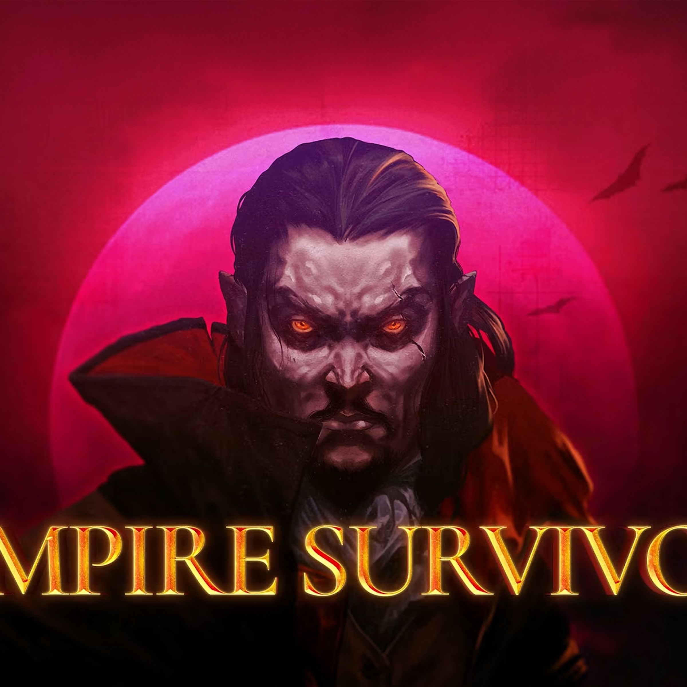 The title screen artwork from indie video game Vampire Survivors.