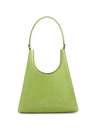 Staud , Rey Croc Embossed Leather Shoulder Bag