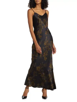 Parma Silk Floral Maxi Dress