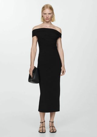 Off-The-Shoulder Draped Dress - Women