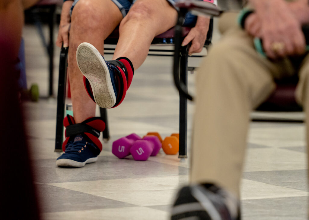 legs working out with weights. 