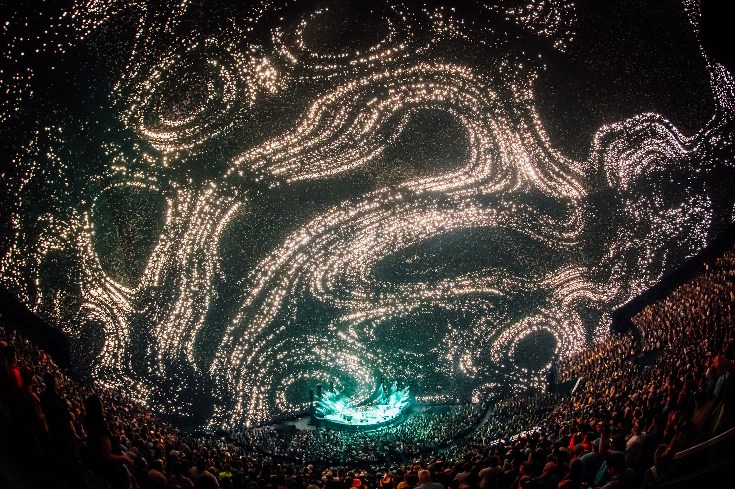 A photo of Phish’s first performance at the Sphere in Las Vegas.