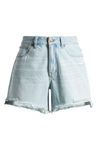 Step Hem Edition: Relaxed Mid Length Denim Shorts