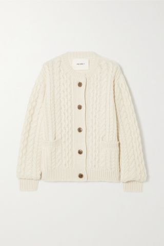 Harriett Cable-Knit Cashmere Cardigan