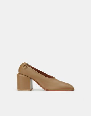 Nappa Leather Square Toe Pump