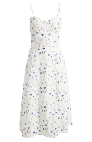 Eyelet Embroidered Midi Dress