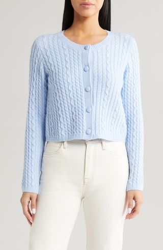 Crop Cable Cardigan