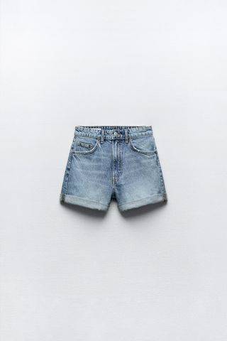 Mom Fit Trf Denim Shorts