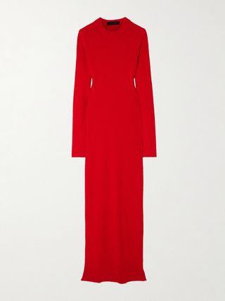 Lara Convertible Cutout Bouclé Maxi Dress