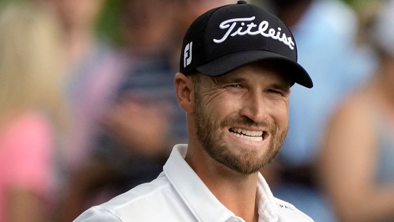 Wyndham Clark smiles as he walks off the second green during the third round of The Players Championship golf tournament Saturday, March 16, 2024, in Ponte Vedra Beach, Fla. (AP Photo/Lynne Sladky)